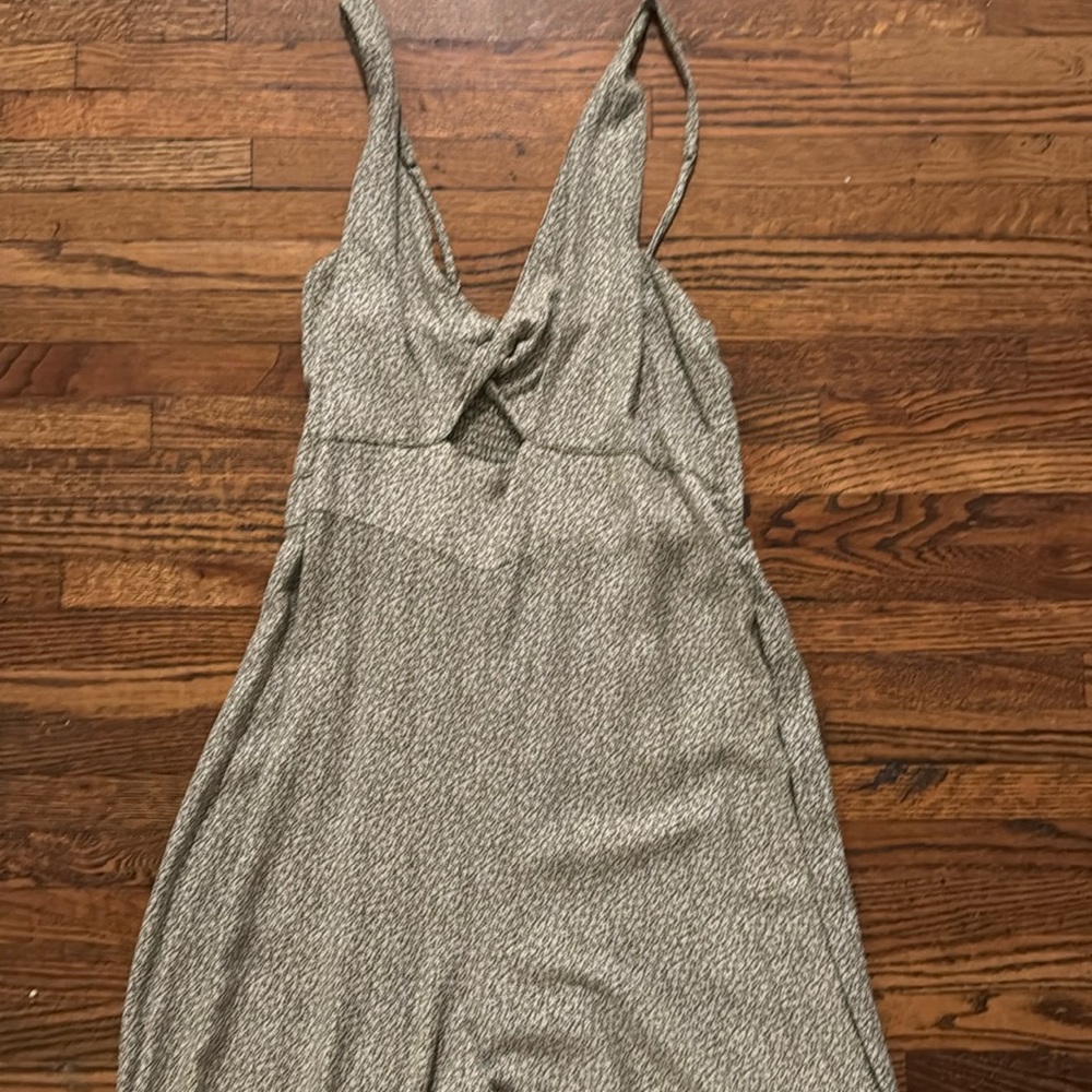 Green floral Abercrombie jumpsuit